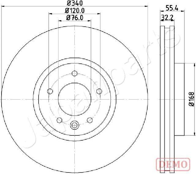 Japanparts DI-0954C - Kočioni disk www.molydon.hr