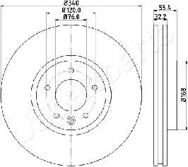 Japanparts DI-0954 - Kočioni disk www.molydon.hr