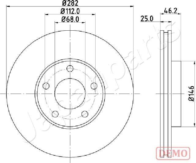 Japanparts DI-0955C - Kočioni disk www.molydon.hr