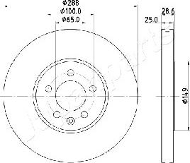 Japanparts DI-0950 - Kočioni disk www.molydon.hr