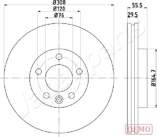 Japanparts DI-0953C - Kočioni disk www.molydon.hr