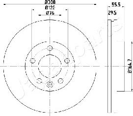 Japanparts DI-0953 - Kočioni disk www.molydon.hr