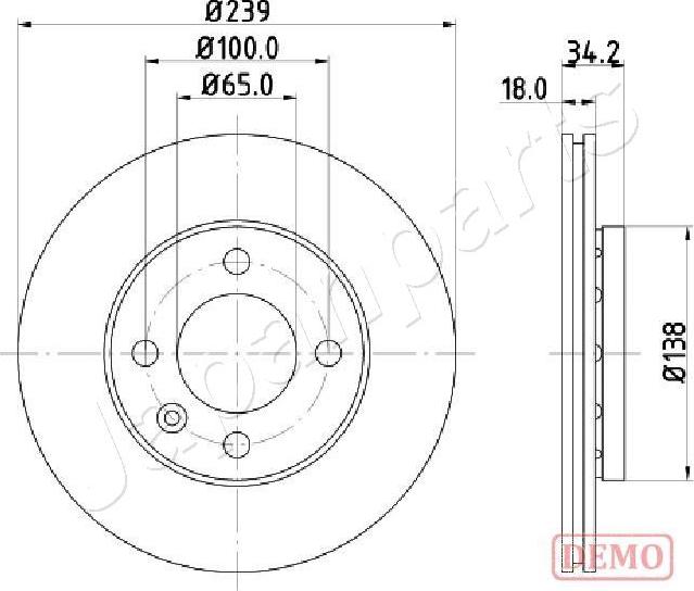 Japanparts DI-0952C - Kočioni disk www.molydon.hr