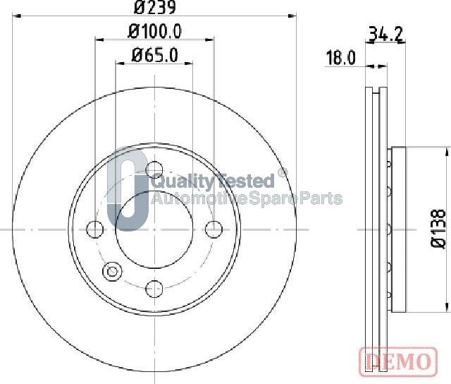 Japanparts DI0952JM - Kočioni disk www.molydon.hr