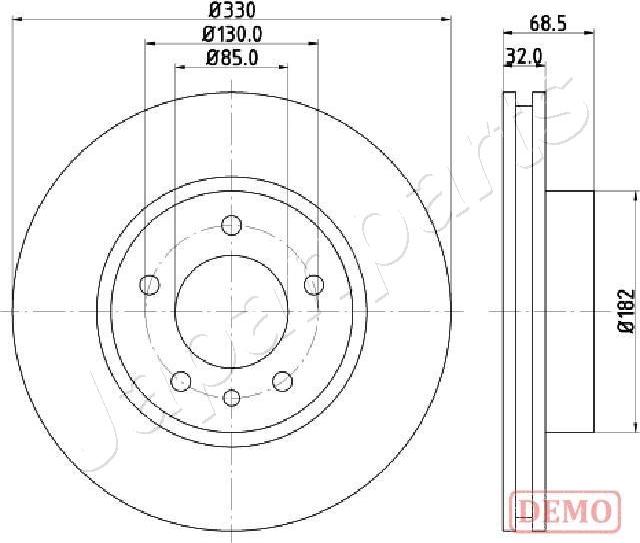 Japanparts DI-0957C - Kočioni disk www.molydon.hr