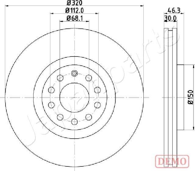 Japanparts DI-0909C - Kočioni disk www.molydon.hr