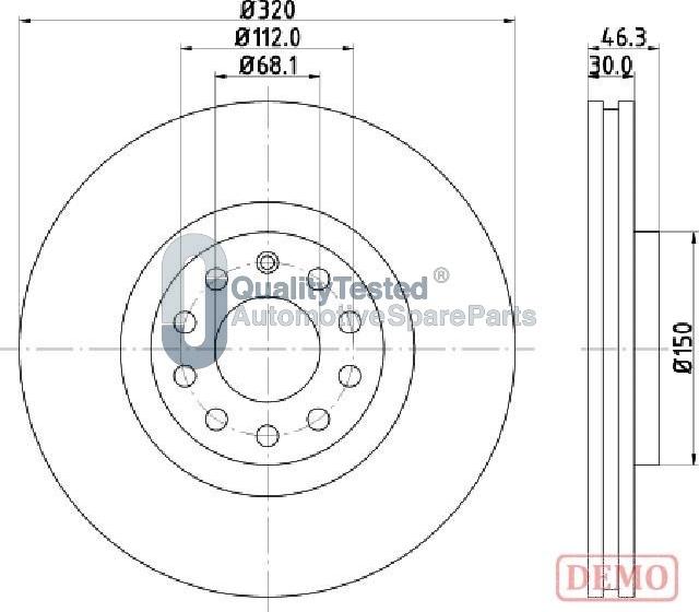 Japanparts DI0909JM - Kočioni disk www.molydon.hr