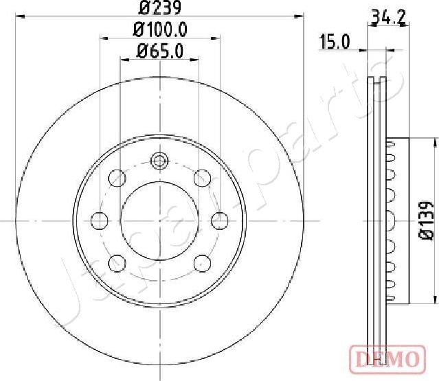 Japanparts DI-0904C - Kočioni disk www.molydon.hr