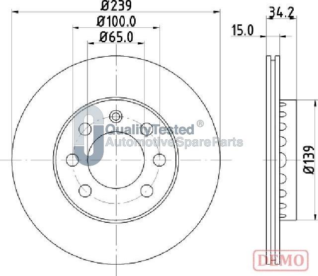 Japanparts DI0904JM - Kočioni disk www.molydon.hr