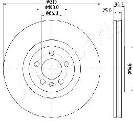 Japanparts DI-0900 - Kočioni disk www.molydon.hr