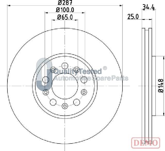 Japanparts DI0901JM - Kočioni disk www.molydon.hr