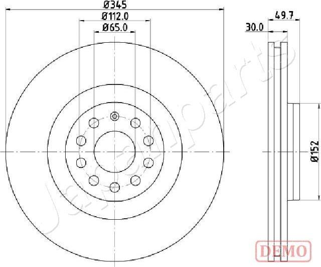 Japanparts DI-0908C - Kočioni disk www.molydon.hr