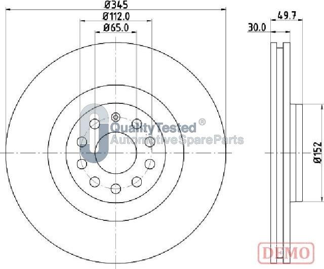 Japanparts DI0908JM - Kočioni disk www.molydon.hr