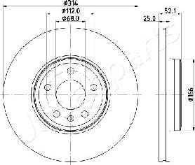 Japanparts DI-0916 - Kočioni disk www.molydon.hr