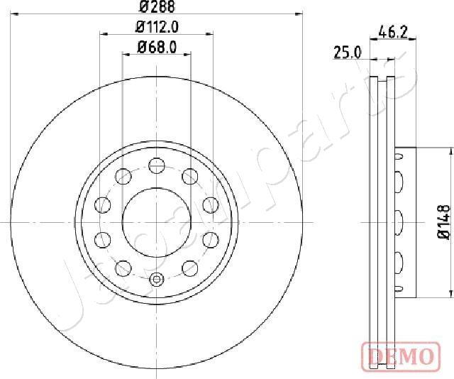 Japanparts DI-0910C - Kočioni disk www.molydon.hr