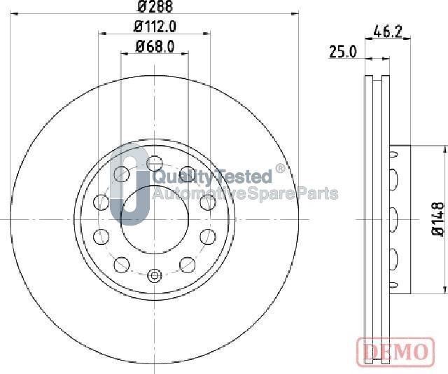 Japanparts DI0910JM - Kočioni disk www.molydon.hr