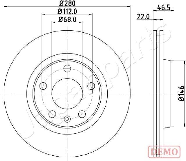 Japanparts DI-0911C - Kočioni disk www.molydon.hr