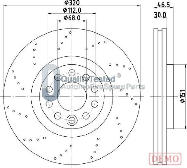 Japanparts DI0913JM - Kočioni disk www.molydon.hr