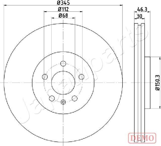 Japanparts DI-0912C - Kočioni disk www.molydon.hr