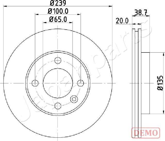 Japanparts DI-0939C - Kočioni disk www.molydon.hr