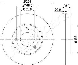 Japanparts DI-0939 - Kočioni disk www.molydon.hr