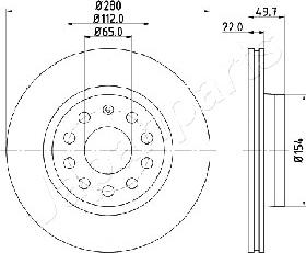 Japanparts DI-0934 - Kočioni disk www.molydon.hr