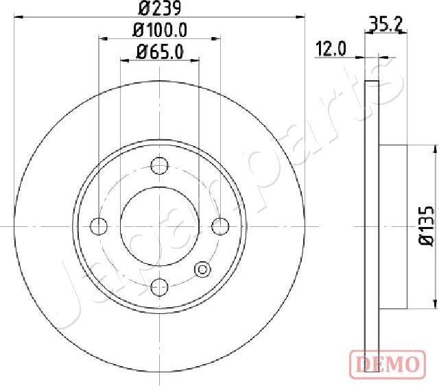 Japanparts DI-0938C - Kočioni disk www.molydon.hr