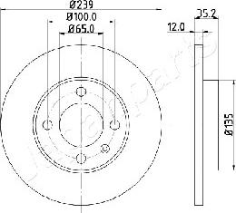 Japanparts DI-0938 - Kočioni disk www.molydon.hr