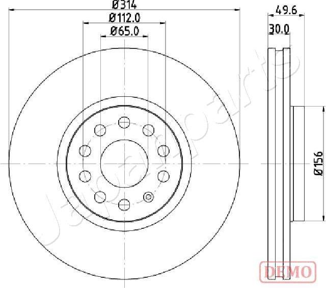 Japanparts DI-0933C - Kočioni disk www.molydon.hr