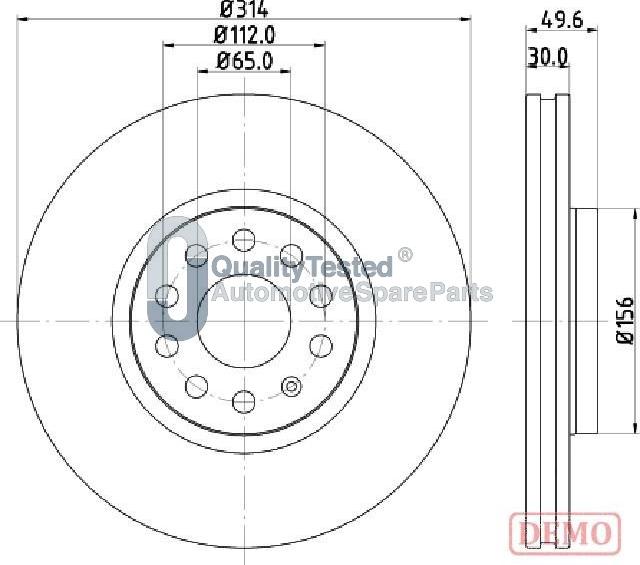 Japanparts DI0933JM - Kočioni disk www.molydon.hr