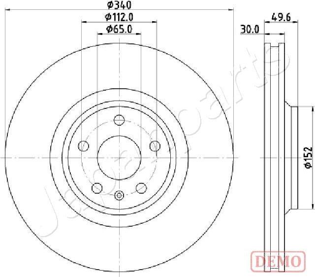 Japanparts DI-0932C - Kočioni disk www.molydon.hr