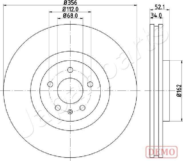 Japanparts DI-0929C - Kočioni disk www.molydon.hr