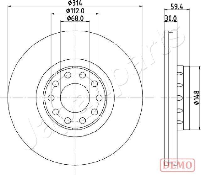 Japanparts DI-0924C - Kočioni disk www.molydon.hr