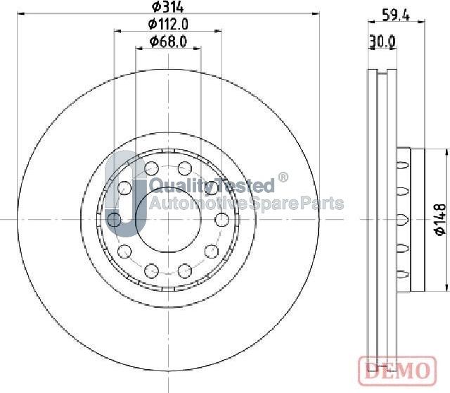 Japanparts DI0924JM - Kočioni disk www.molydon.hr