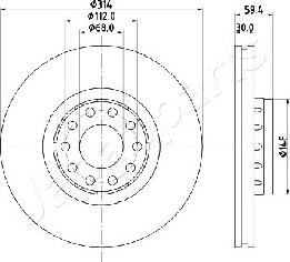 Japanparts DI-0924 - Kočioni disk www.molydon.hr