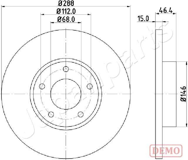 Japanparts DI-0923C - Kočioni disk www.molydon.hr