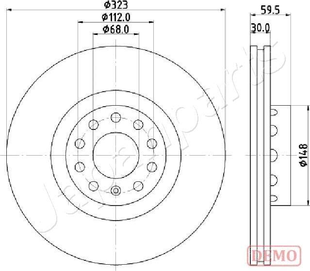 Japanparts DI-0922C - Kočioni disk www.molydon.hr