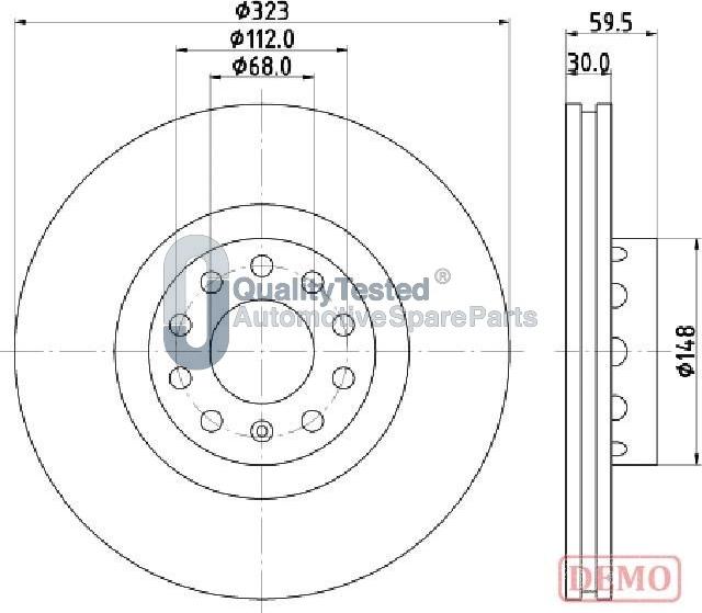 Japanparts DI0922JM - Kočioni disk www.molydon.hr