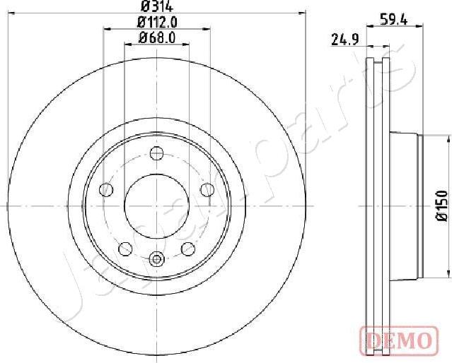 Japanparts DI-0927C - Kočioni disk www.molydon.hr