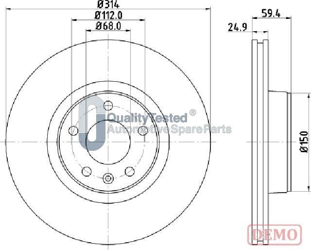 Japanparts DI0927JM - Kočioni disk www.molydon.hr