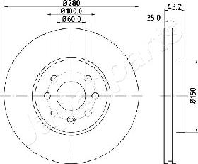 Japanparts DI-0422 - Kočioni disk www.molydon.hr