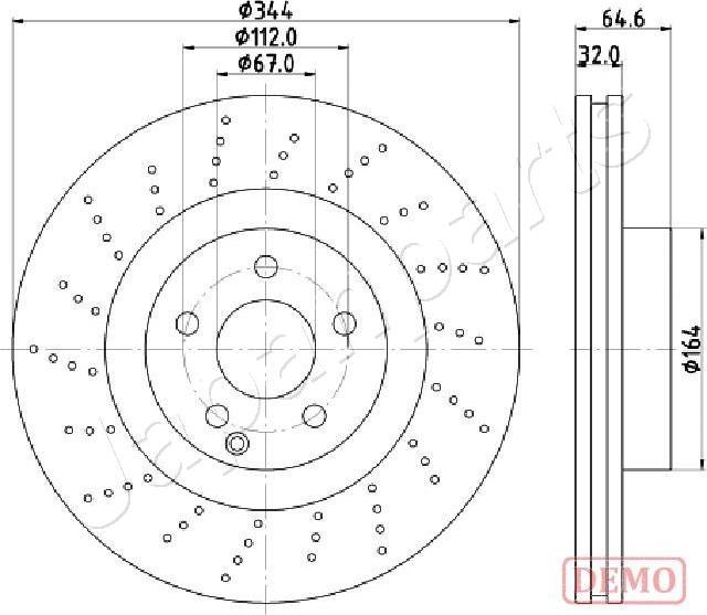 Japanparts DI-0558C - Kočioni disk www.molydon.hr