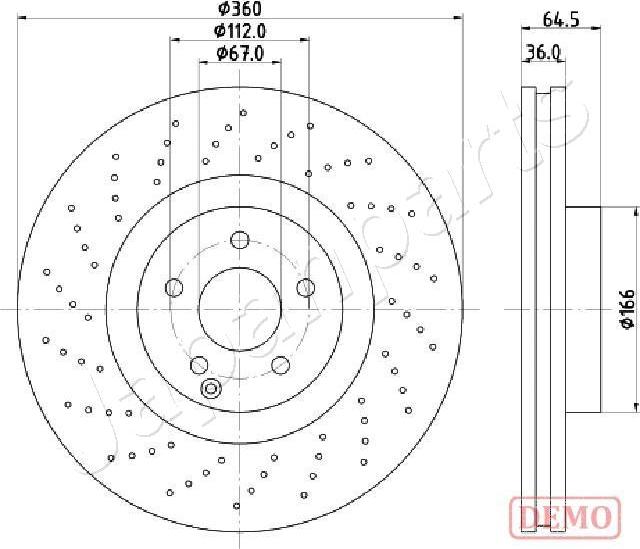 Japanparts DI-0527C - Kočioni disk www.molydon.hr