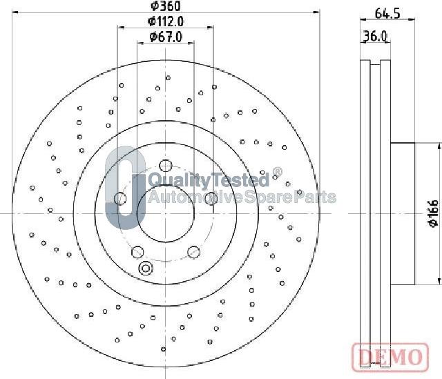 Japanparts DI0527JM - Kočioni disk www.molydon.hr