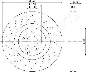 Japanparts DI-0527 - Kočioni disk www.molydon.hr