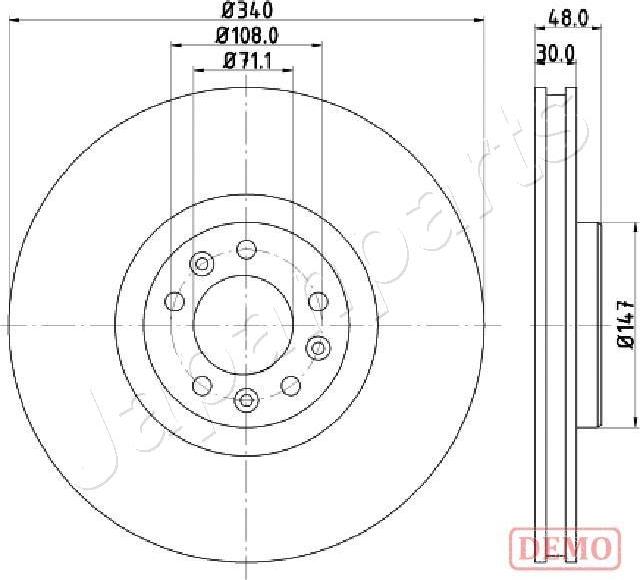 Japanparts DI-0611C - Kočioni disk www.molydon.hr