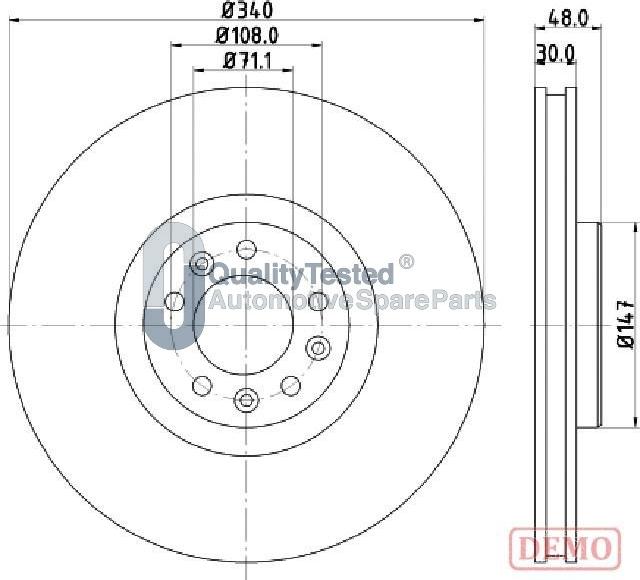 Japanparts DI0611JM - Kočioni disk www.molydon.hr