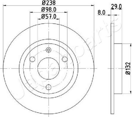 Japanparts DI-0639C - Kočioni disk www.molydon.hr