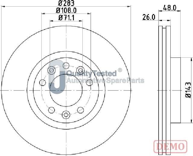 Japanparts DI0634JM - Kočioni disk www.molydon.hr