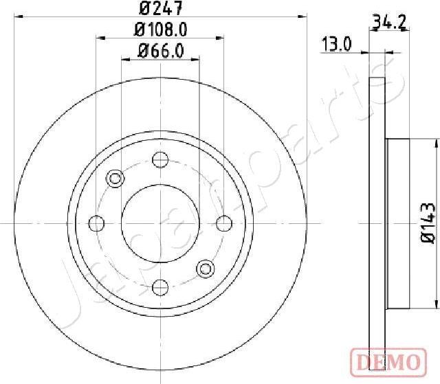 Japanparts DI-0630C - Kočioni disk www.molydon.hr